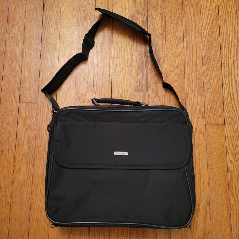 Targus Black Briefcase Computer Bag Laptop Messenger Shoulder Strap Travel‎